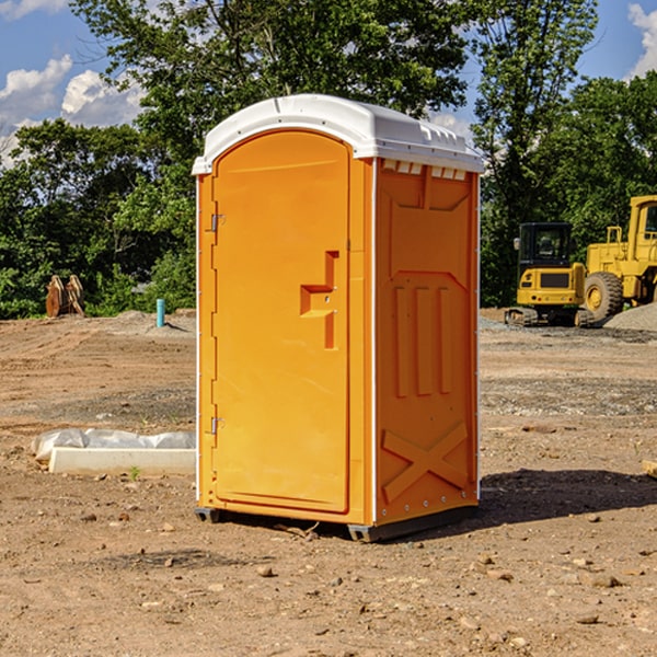 how often are the portable restrooms cleaned and serviced during a rental period in Seco Mines TX